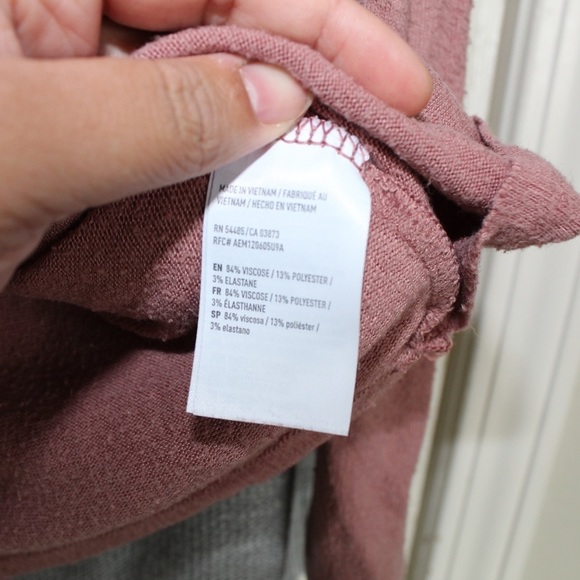 American Eagle Soft & Sexy Plush Oversize Pastel Color Long Sleeve Top -Size XS - Picture 6 of 6